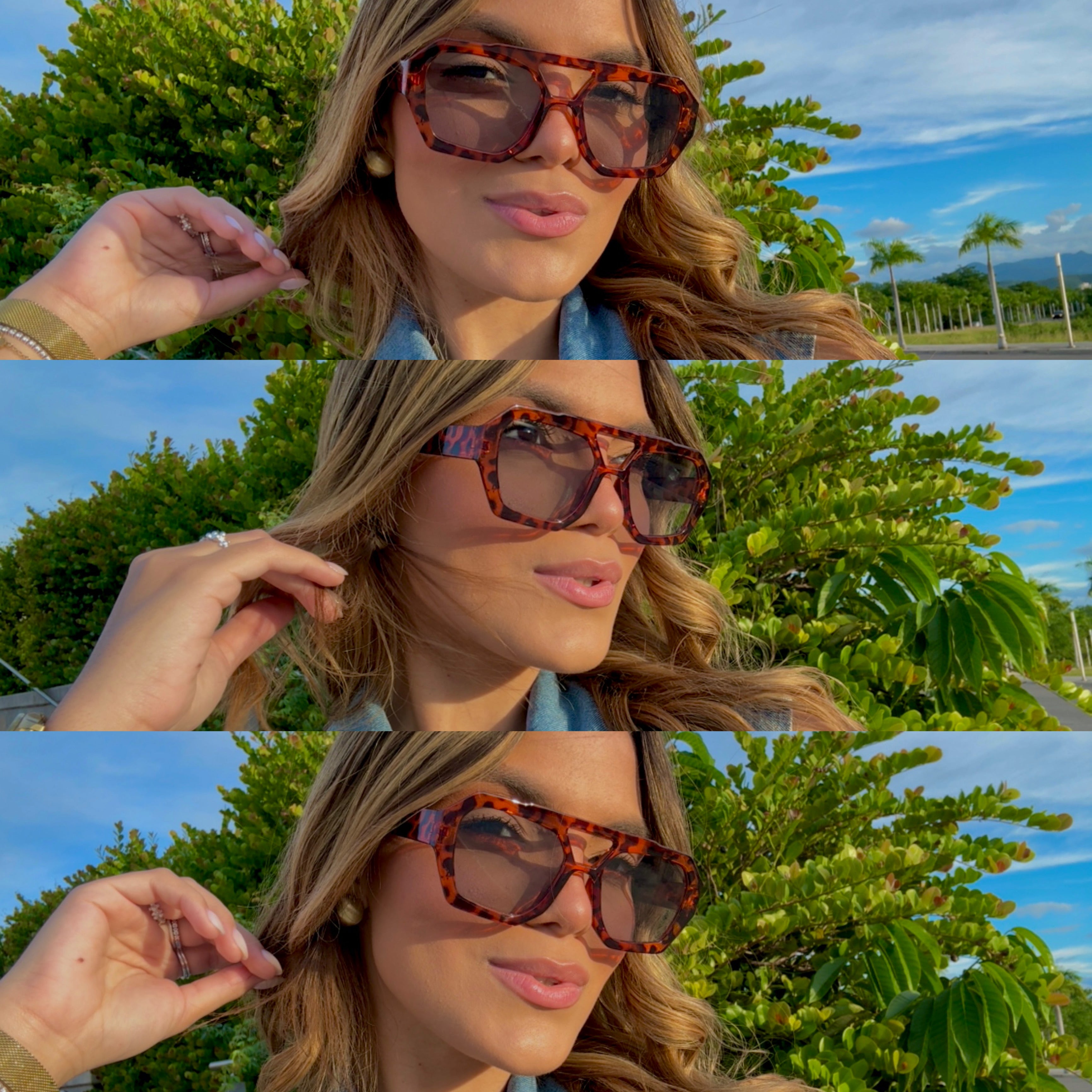 tortoise effect sunglasses